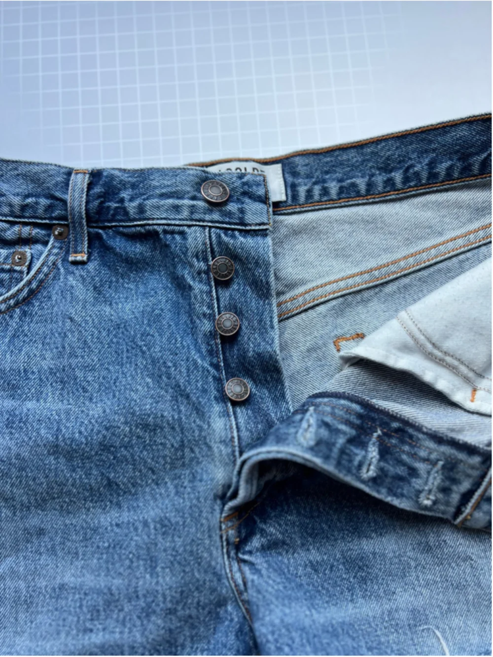 Agolde Parker Cutoff Denim Jean Short Medium Blue 30